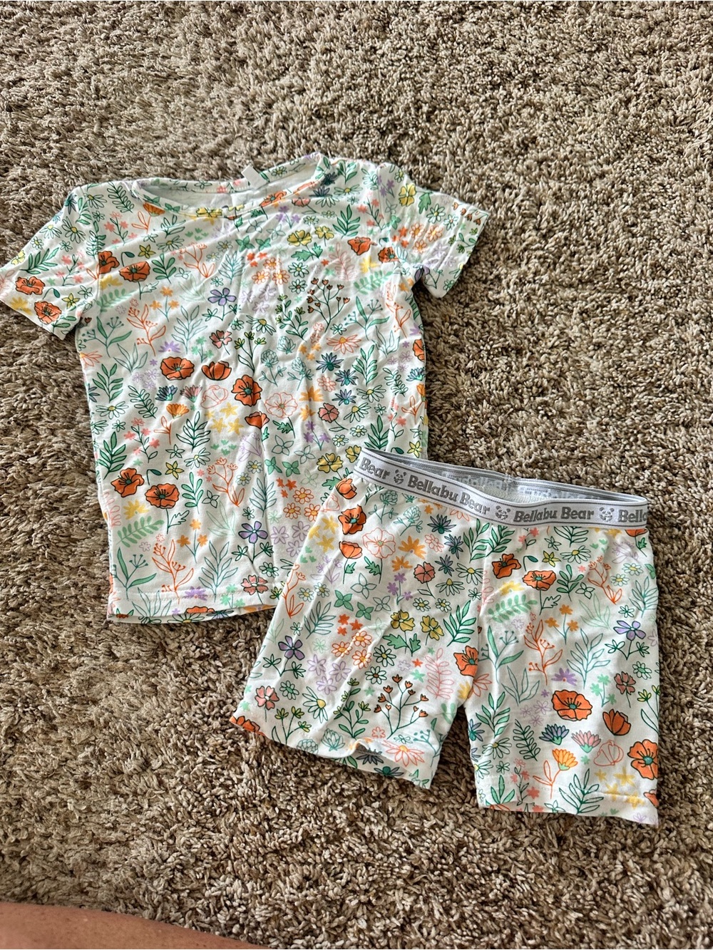 Bellabu bear bamboo short sleeve pajamas